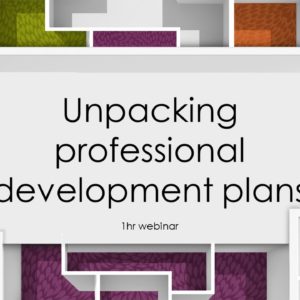 Unpacking professional development plans