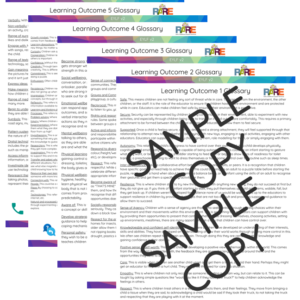 EYLF v2 Learning Outcome Glossary 5 pack