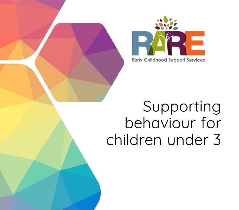 Supporting behaviour for children under 3
